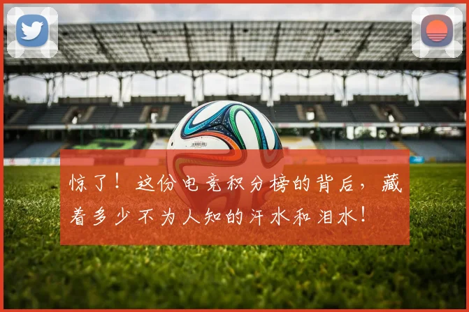 惊了！这份电竞积分榜的背后，藏着多少不为人知的汗水和泪水！